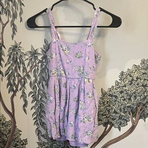 Lilac Floral Romper, Sz 8